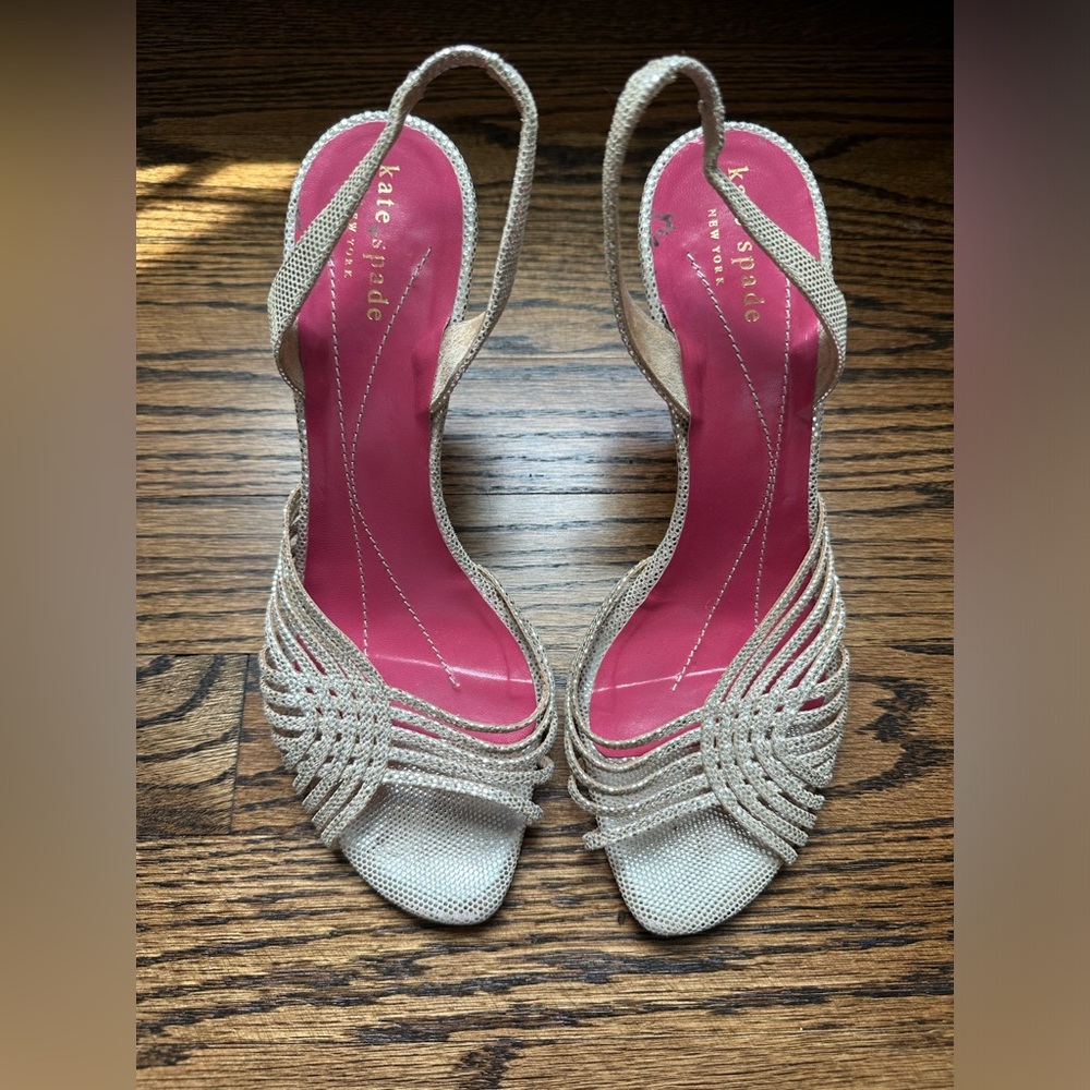 Kate Spade Gold Strappy Women's Sandals Size 7